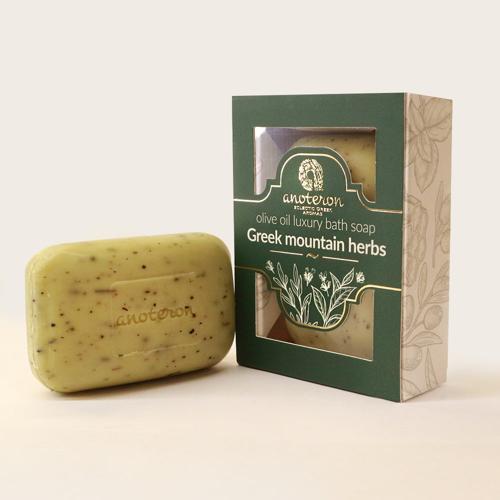 Greek Mountain Herbs & Olive Oil Bar Soap - Anoteron