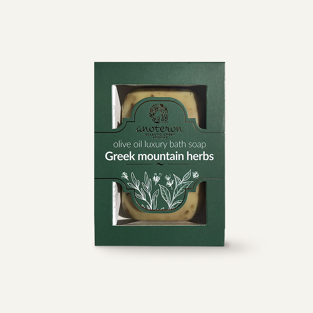 Greek Mountain Herbs & Olive Oil Bar Soap - Anoteron