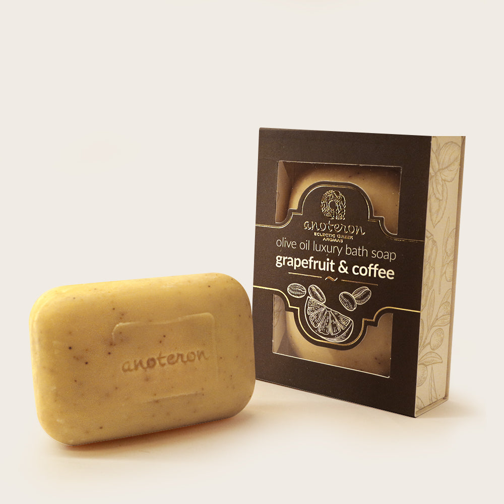 Grapefruit & Coffee Olive Oil Traditional Bar Soap - Anoteron